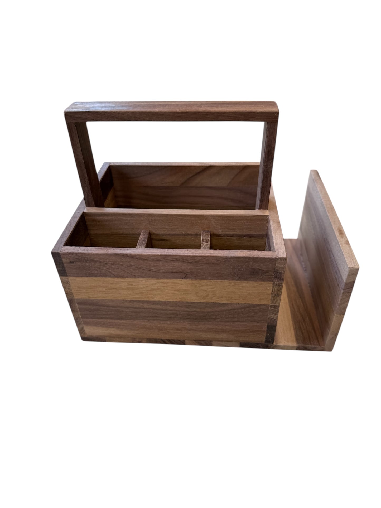 Tisch Organizer aus Holz - Gewürz- und Besteckhalter