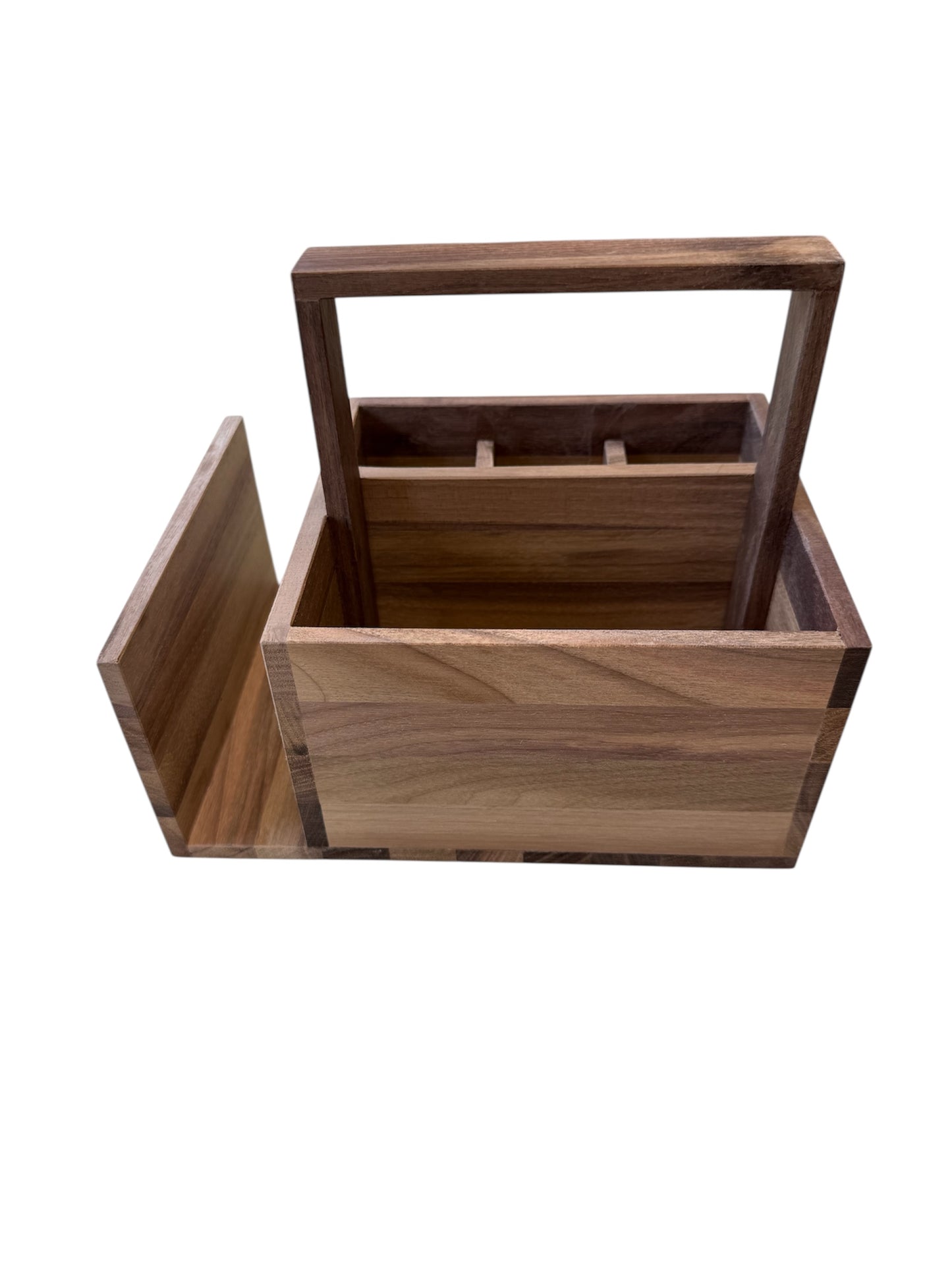 Tisch Organizer aus Holz - Gewürz- und Besteckhalter
