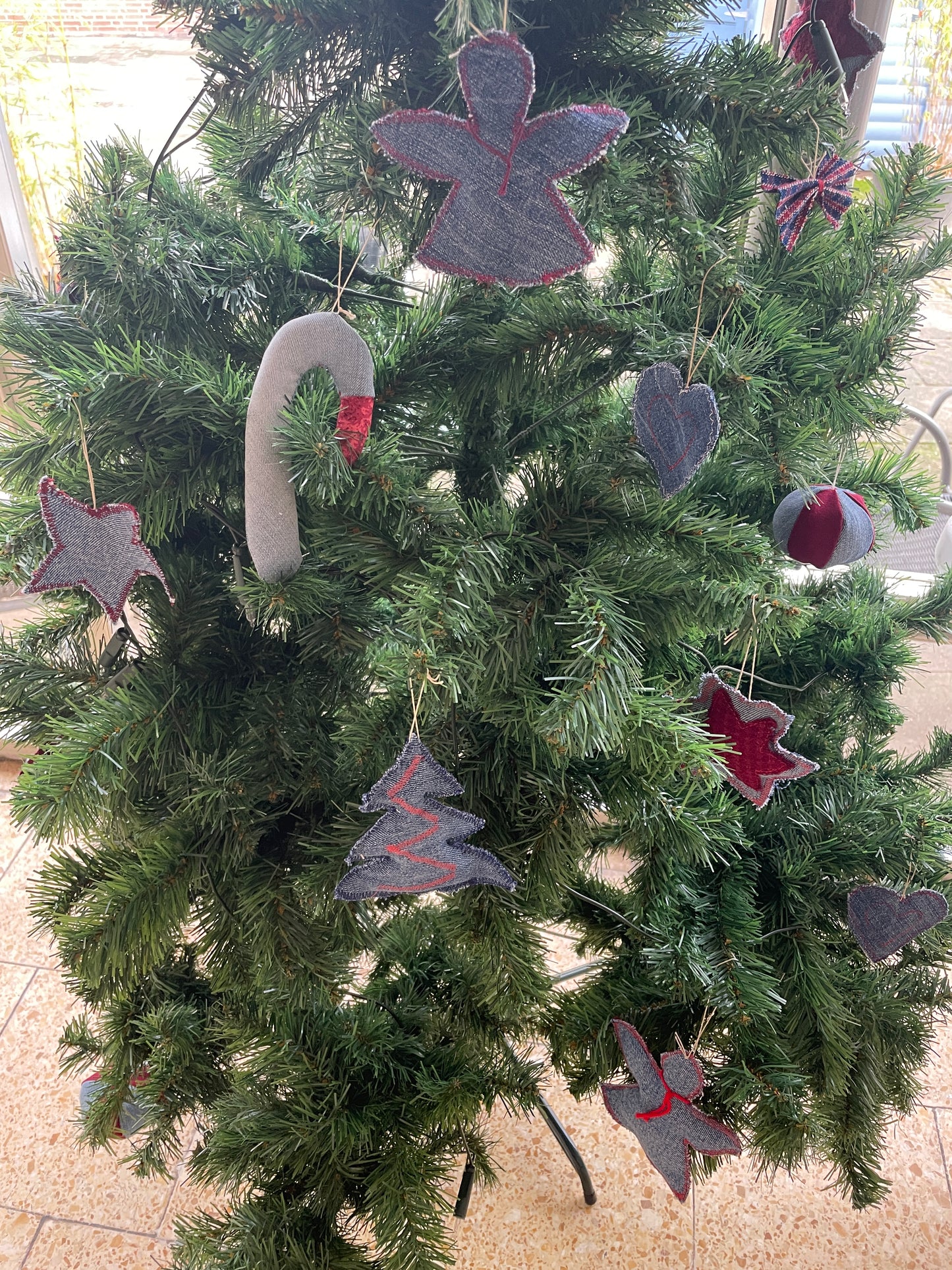 Weihnachtsbaumdeko Stoffanhänger