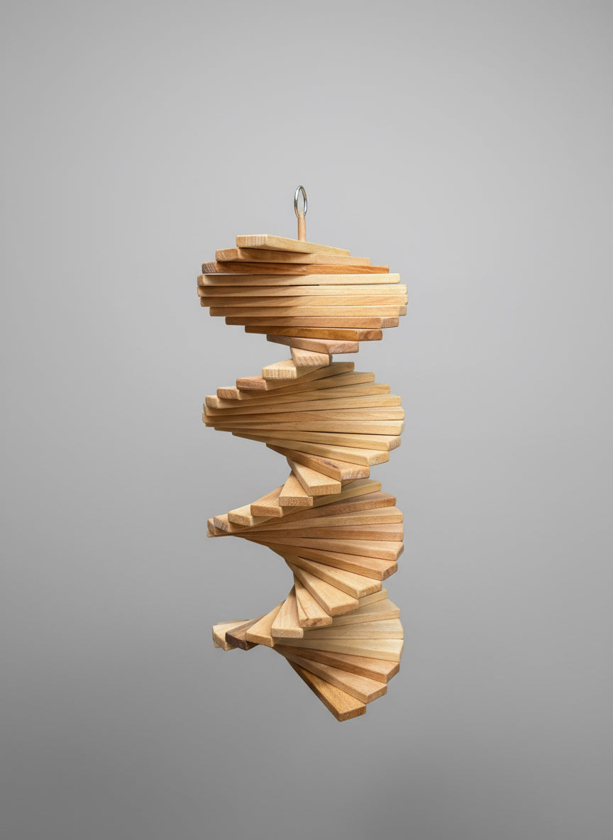 Windspiel aus Holz, Gartendeko, Deko aus Holz