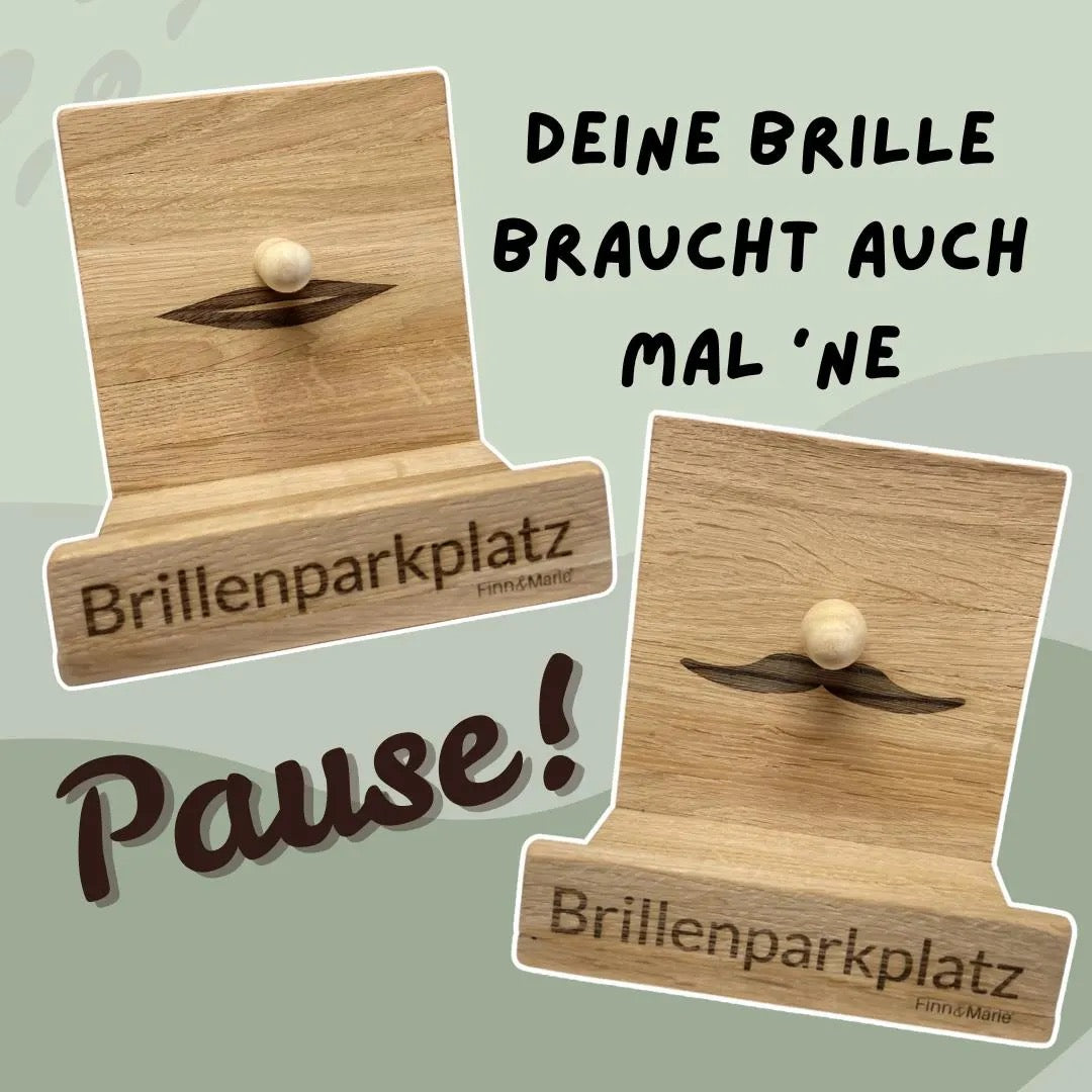 Brillenparkplatz aus Holz