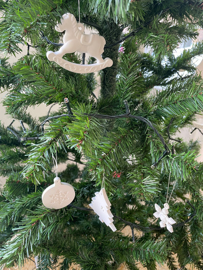 Weihnachtsbaumdeko Keramikanhänger