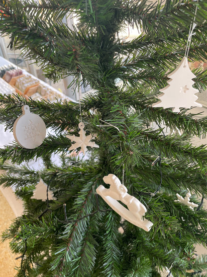 Weihnachtsbaumdeko Keramikanhänger