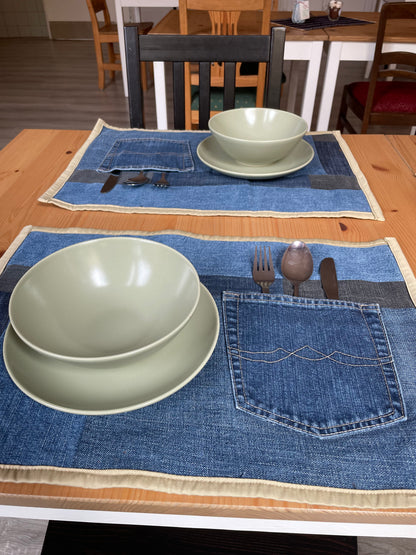 Jeans Tischset - 2er Set